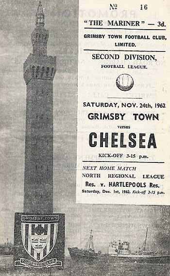 programme cover for Grimsby Town v Chelsea, Saturday, 24th Nov 1962