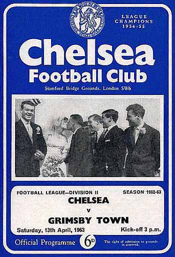 programme cover for Chelsea v Grimsby Town, Saturday, 13th Apr 1963