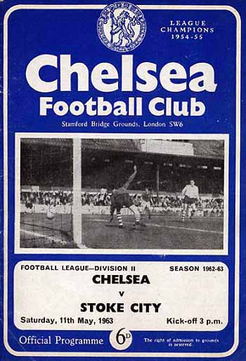 programme cover for Chelsea v Stoke City, Saturday, 11th May 1963