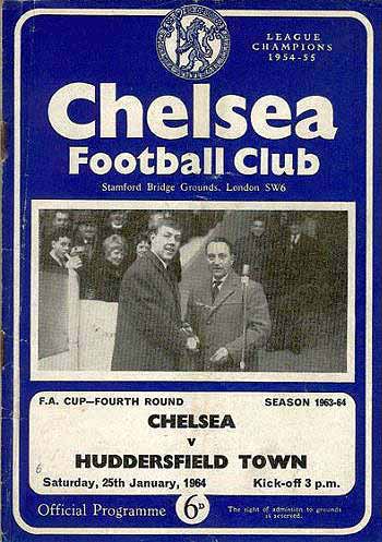 programme cover for Chelsea v Huddersfield Town, 25th Jan 1964