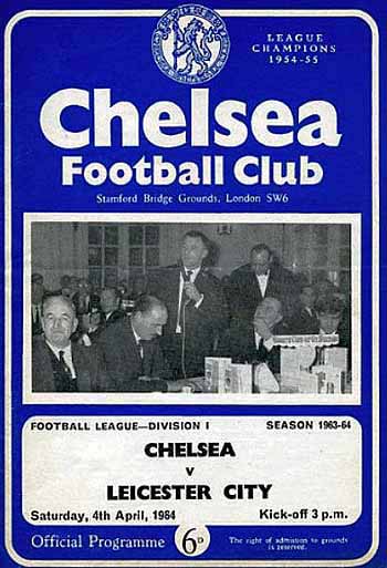 programme cover for Chelsea v Leicester City, 6th Apr 1964