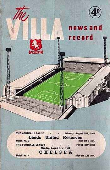 programme cover for Aston Villa v Chelsea, 31st Aug 1964