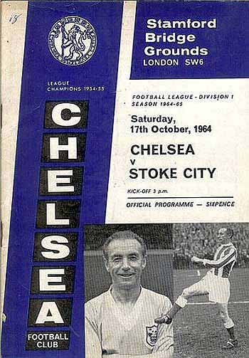 programme cover for Chelsea v Stoke City, Saturday, 17th Oct 1964