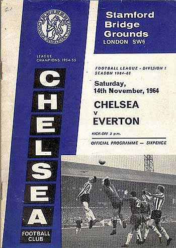 programme cover for Chelsea v Everton, Saturday, 14th Nov 1964