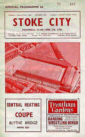 programme cover for Stoke City v Chelsea, Saturday, 27th Feb 1965