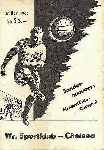 programme cover for Wiener Sportklub v Chelsea, Wednesday, 17th Nov 1965
