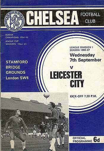 programme cover for Chelsea v Leicester City, 7th Sep 1966