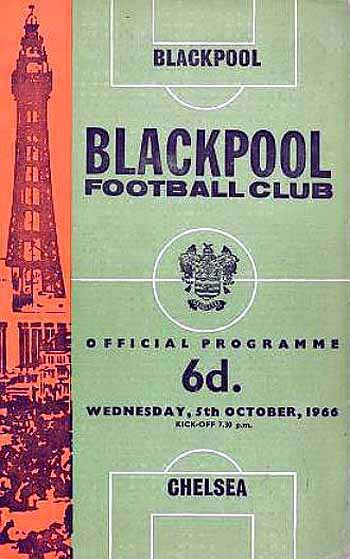 programme cover for Blackpool v Chelsea, 5th Oct 1966