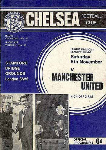 programme cover for Chelsea v Manchester United, Saturday, 5th Nov 1966