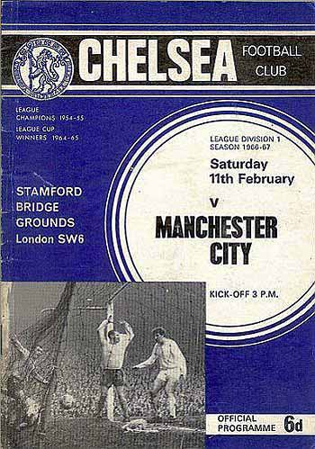 programme cover for Chelsea v Manchester City, Saturday, 11th Feb 1967