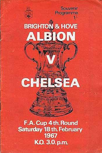 programme cover for Brighton And Hove Albion v Chelsea, Saturday, 18th Feb 1967