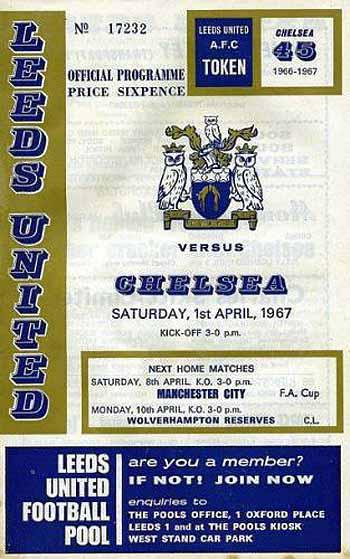 programme cover for Leeds United v Chelsea, Saturday, 1st Apr 1967