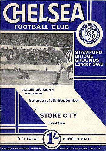 programme cover for Chelsea v Stoke City, Saturday, 16th Sep 1967