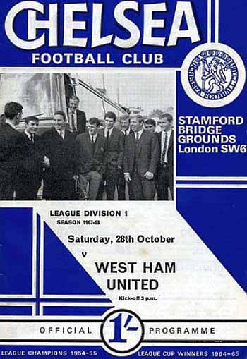 programme cover for Chelsea v West Ham United, Saturday, 28th Oct 1967