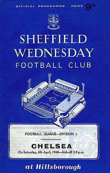 programme cover for Sheffield Wednesday v Chelsea, Saturday, 6th Apr 1968