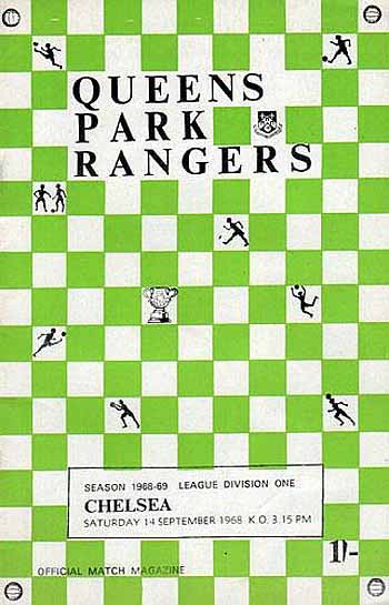 programme cover for Queens Park Rangers v Chelsea, Saturday, 14th Sep 1968