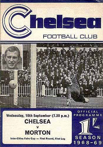 programme cover for Chelsea v Greenock Morton, Wednesday, 18th Sep 1968