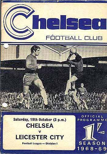 programme cover for Chelsea v Leicester City, Saturday, 19th Oct 1968