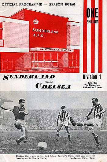 programme cover for Sunderland v Chelsea, Saturday, 7th Dec 1968