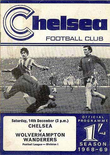 programme cover for Chelsea v Wolverhampton Wanderers, Saturday, 14th Dec 1968