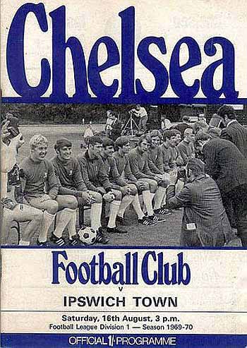 programme cover for Chelsea v Ipswich Town, Saturday, 16th Aug 1969