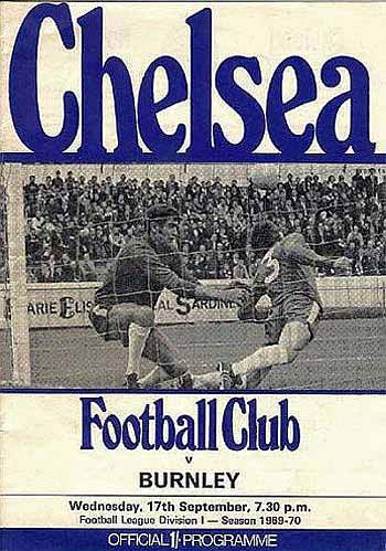 programme cover for Chelsea v Burnley, Wednesday, 17th Sep 1969