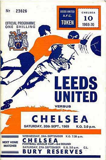 programme cover for Leeds United v Chelsea, Saturday, 20th Sep 1969