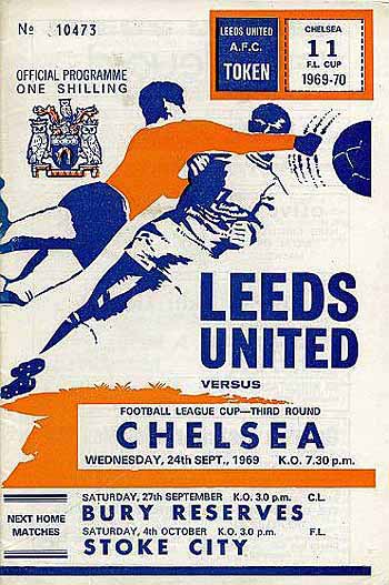 programme cover for Leeds United v Chelsea, Wednesday, 24th Sep 1969