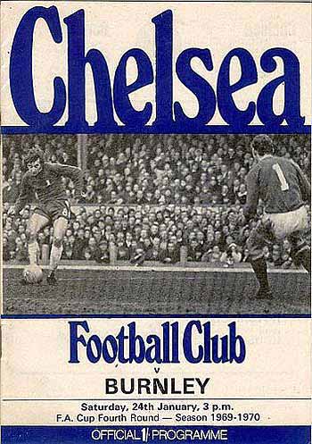 programme cover for Chelsea v Burnley, 24th Jan 1970