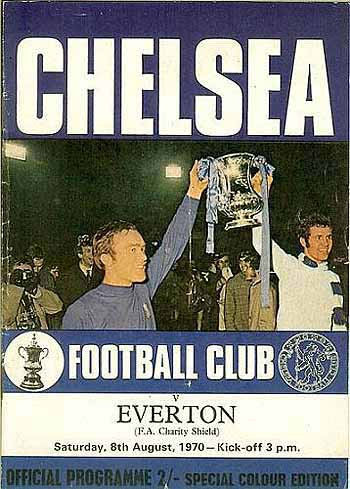programme cover for Chelsea v Everton, Saturday, 8th Aug 1970