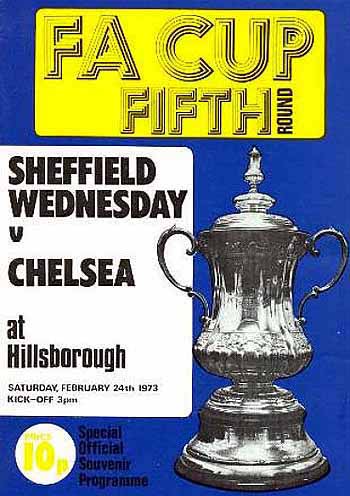 programme cover for Sheffield Wednesday v Chelsea, 24th Feb 1973