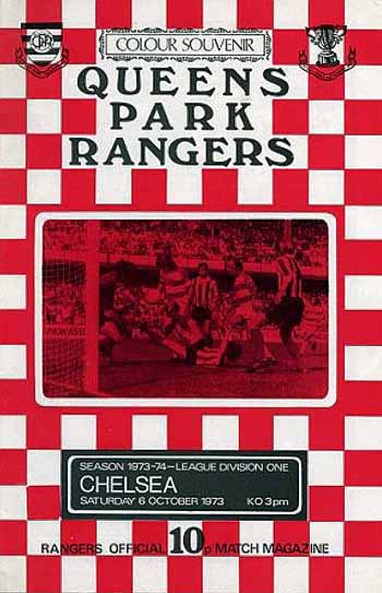 programme cover for Queens Park Rangers v Chelsea, Saturday, 6th Oct 1973
