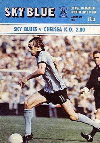 programme cover for Coventry City v Chelsea, Saturday, 12th Jan 1974