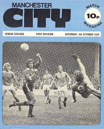 programme cover for Manchester City v Chelsea, Saturday, 5th Oct 1974