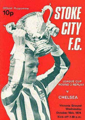 programme cover for Stoke City v Chelsea, Wednesday, 16th Oct 1974