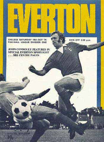 programme cover for Everton v Chelsea, Saturday, 19th Oct 1974