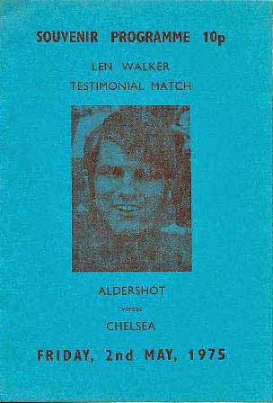 programme cover for Aldershot v Chelsea, 2nd May 1975