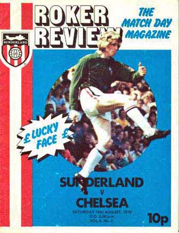 programme cover for Sunderland v Chelsea, Saturday, 16th Aug 1975