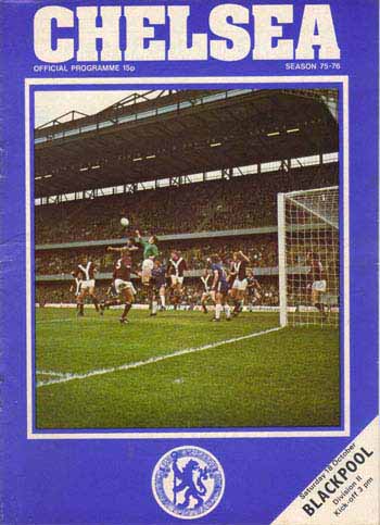 programme cover for Chelsea v Blackpool, Saturday, 18th Oct 1975