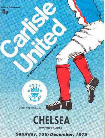 programme cover for Carlisle United v Chelsea, Saturday, 13th Dec 1975