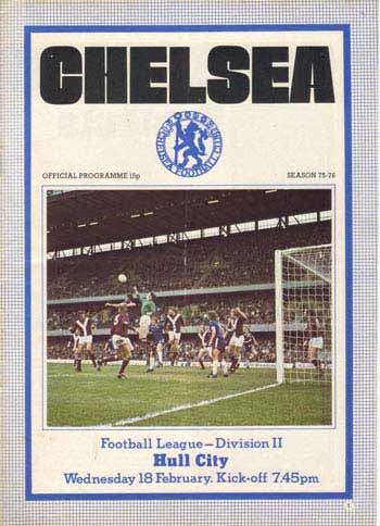 programme cover for Chelsea v Hull City, 18th Feb 1976