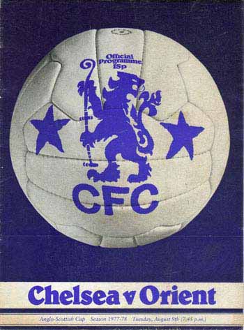 programme cover for Chelsea v Orient, Tuesday, 9th Aug 1977