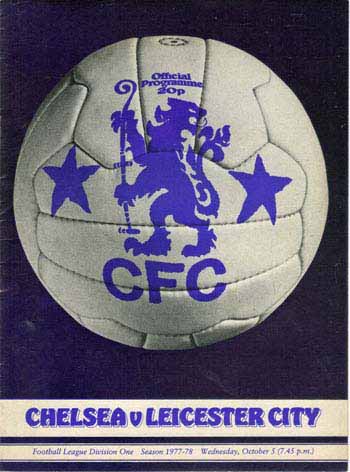 programme cover for Chelsea v Leicester City, 5th Oct 1977