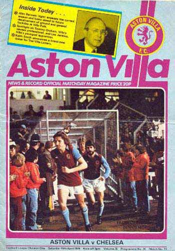 programme cover for Aston Villa v Chelsea, 15th Apr 1978