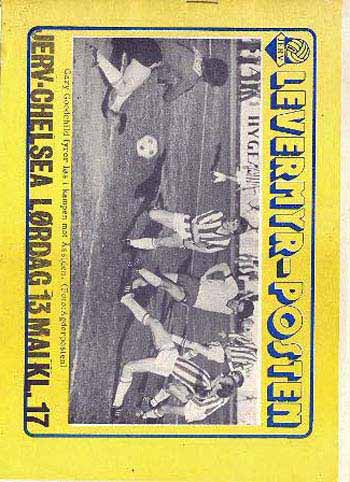 programme cover for FK Jerv v Chelsea, Saturday, 13th May 1978