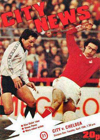 programme cover for Bristol City v Chelsea, Tuesday, 10th Apr 1979