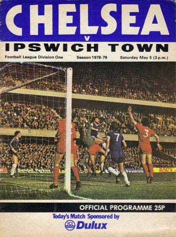 programme cover for Chelsea v Ipswich Town, Saturday, 5th May 1979