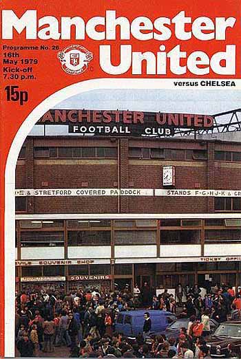 programme cover for Manchester United v Chelsea, Wednesday, 16th May 1979