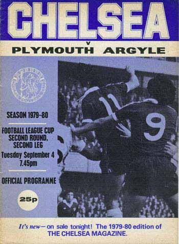 programme cover for Chelsea v Plymouth Argyle, Tuesday, 4th Sep 1979
