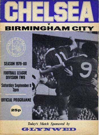 programme cover for Chelsea v Birmingham City, Saturday, 8th Sep 1979
